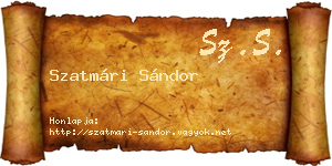 Szatmári Sándor névjegykártya